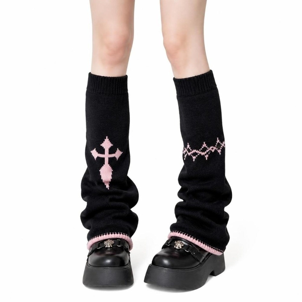 Boot Sock Slouchy - Polainas de Tricô Assimétricas Estilo Alternativo,
