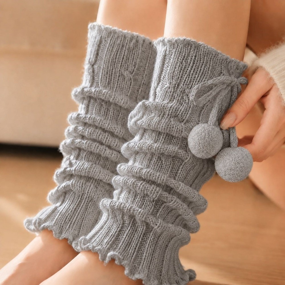 Boot Sock Slouchy - Aquecedores de Pernas de Tricô com