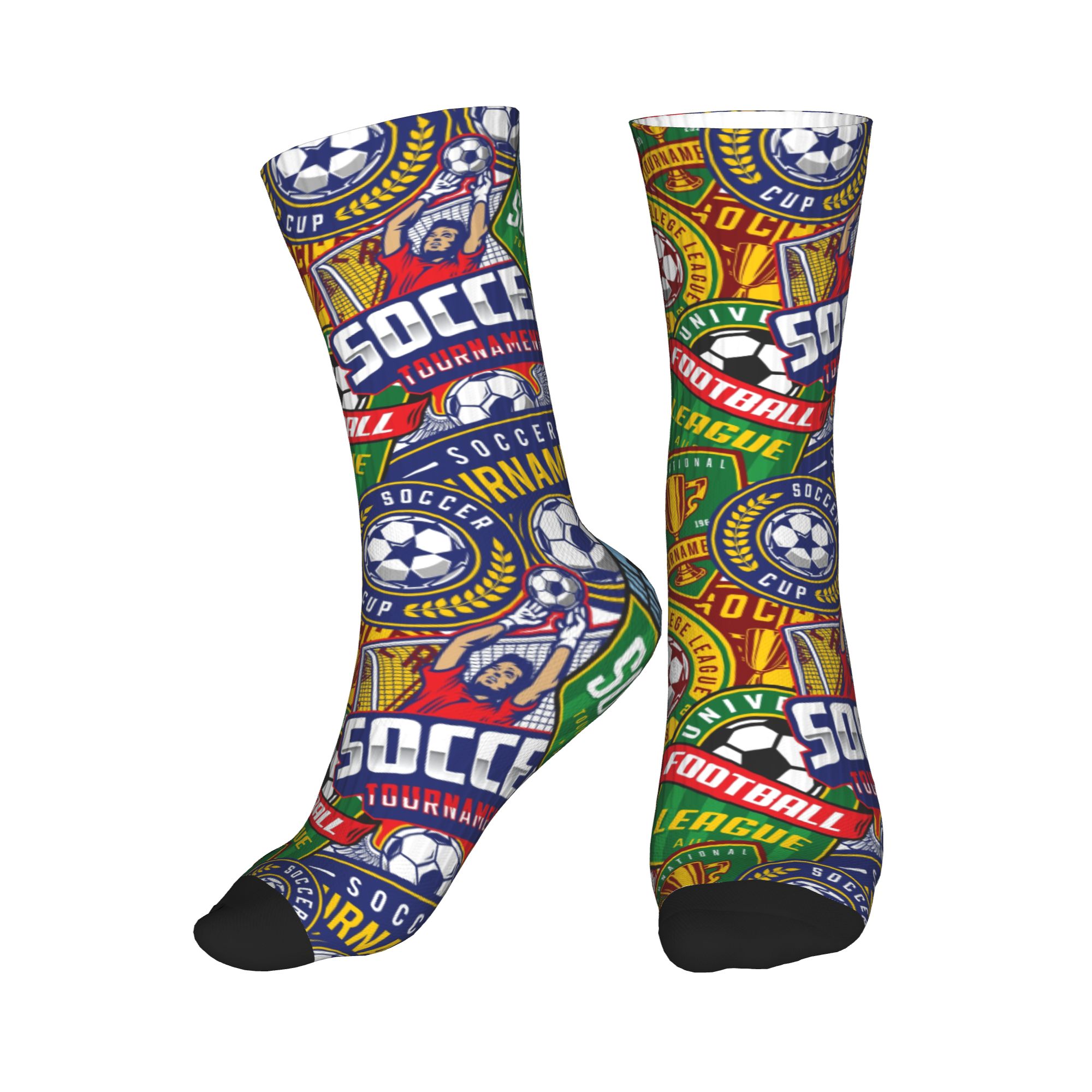 Dress Sock Men - Meias de Futebol Retrô com Estampa