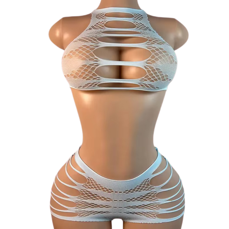 Fishnet Stocking Women - Lingerie sexy + calcinha oca roupa