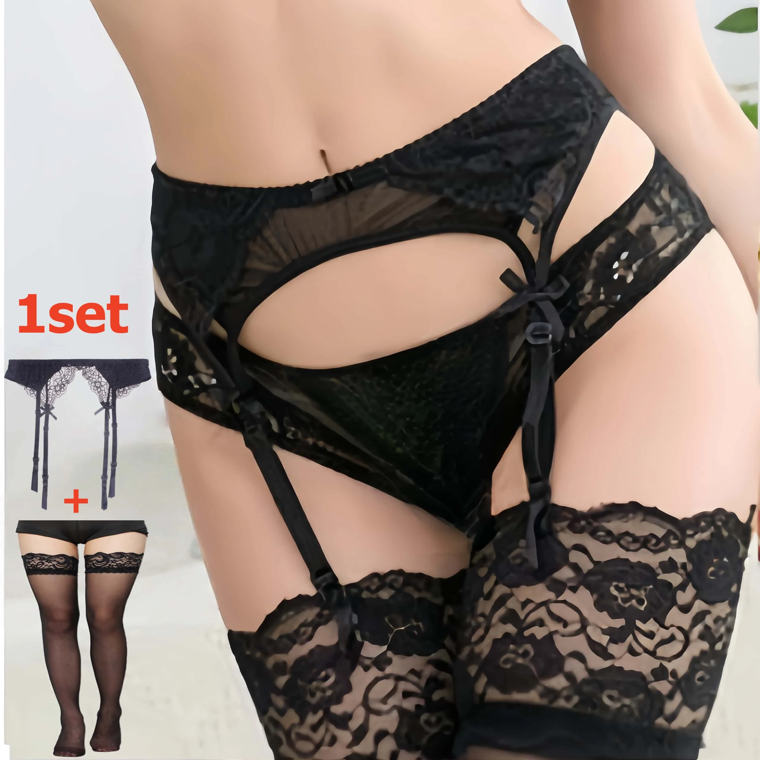 Tights Pantyhose Sheer - Conjunto de 2 peças de meias