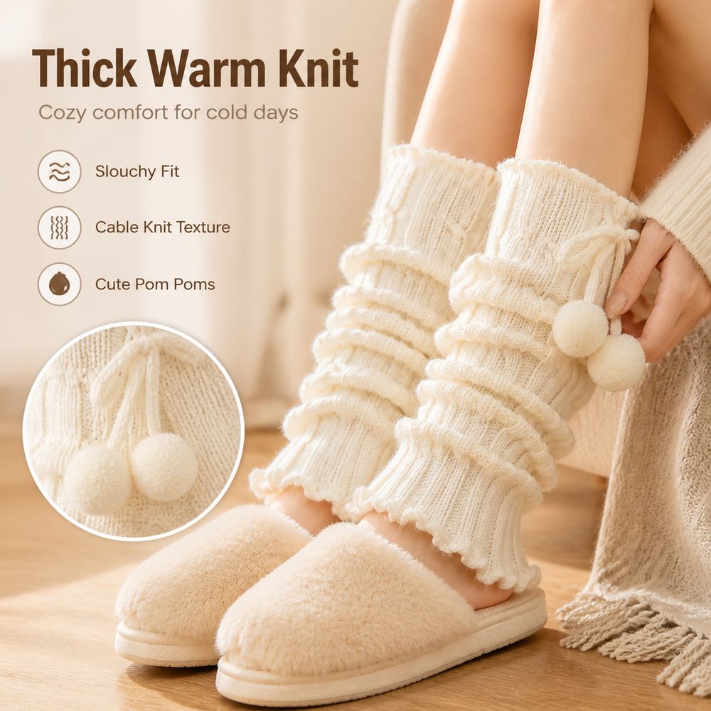 Aquecedores de Pernas de Tricô - Boot Sock Slouchy avaliação e preço
