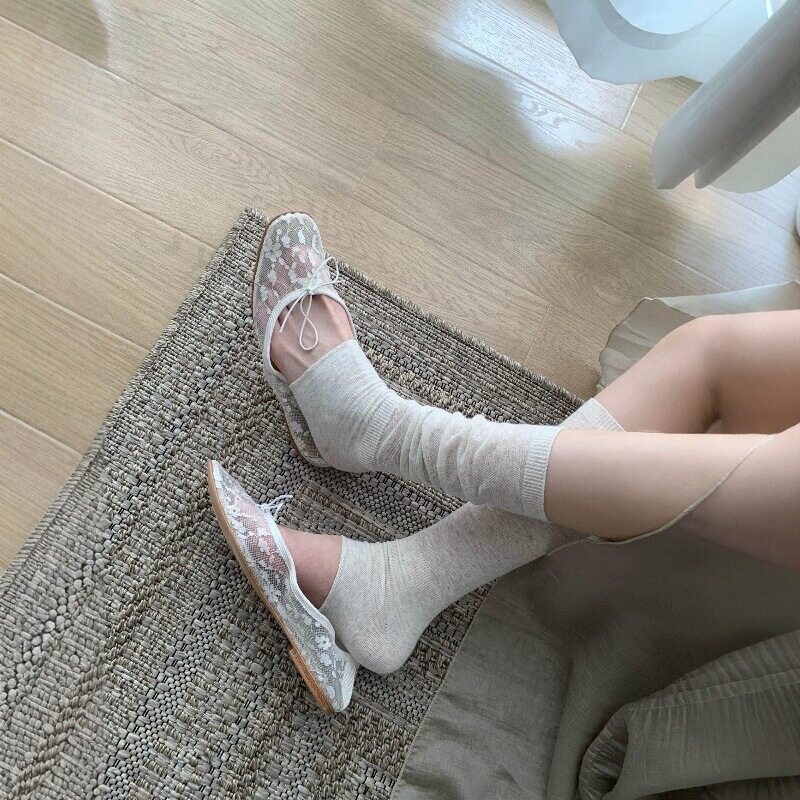 1 Par de Polainas de Malha Tra - Boot Sock Slouchy avaliação e preço