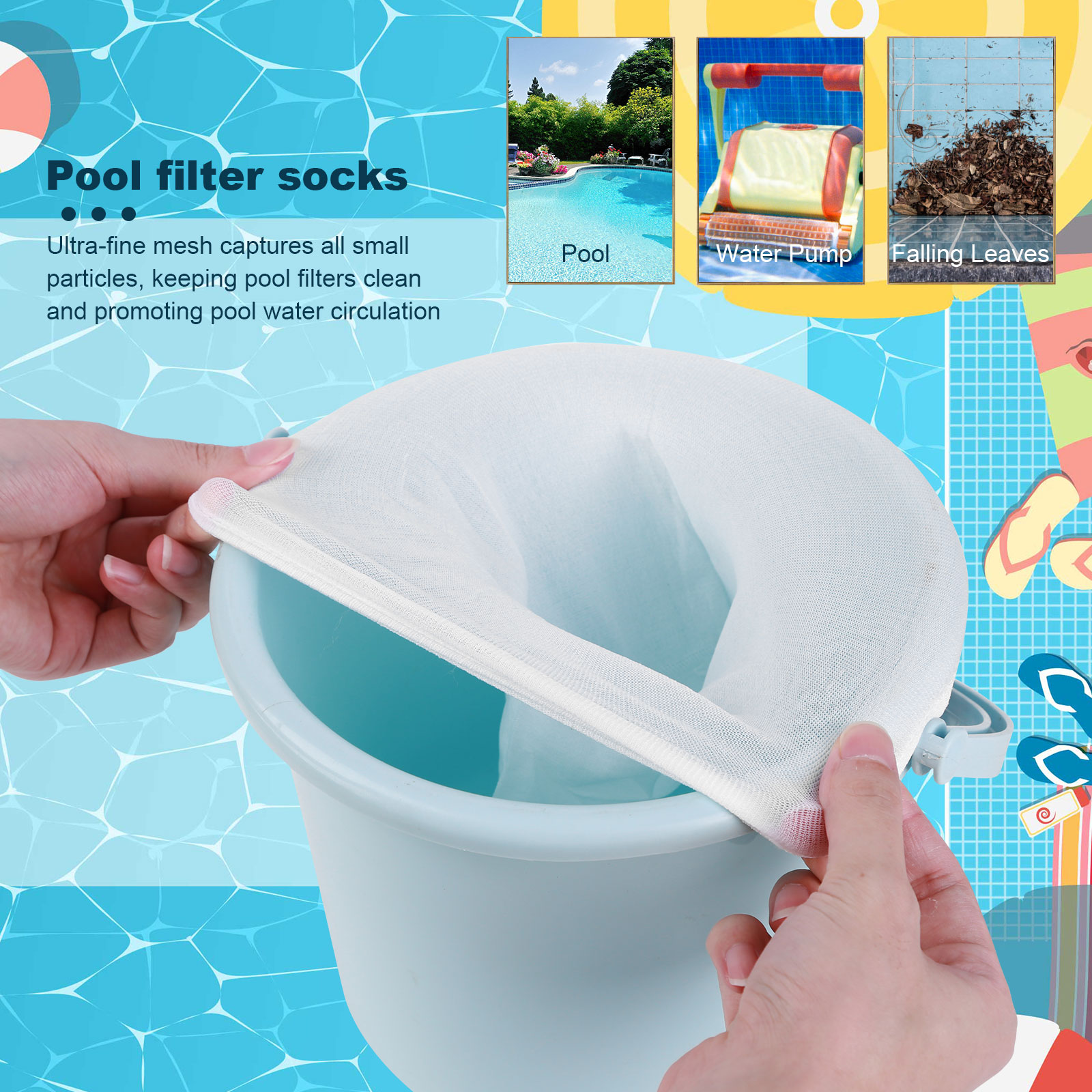 100-5 pçs piscina skimmer meia - Sock Organizer Tray avaliação e preço