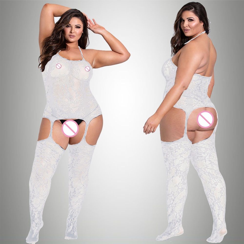 Novo plus size bodystocking bo - Fishnet Stocking Women avaliação e preço