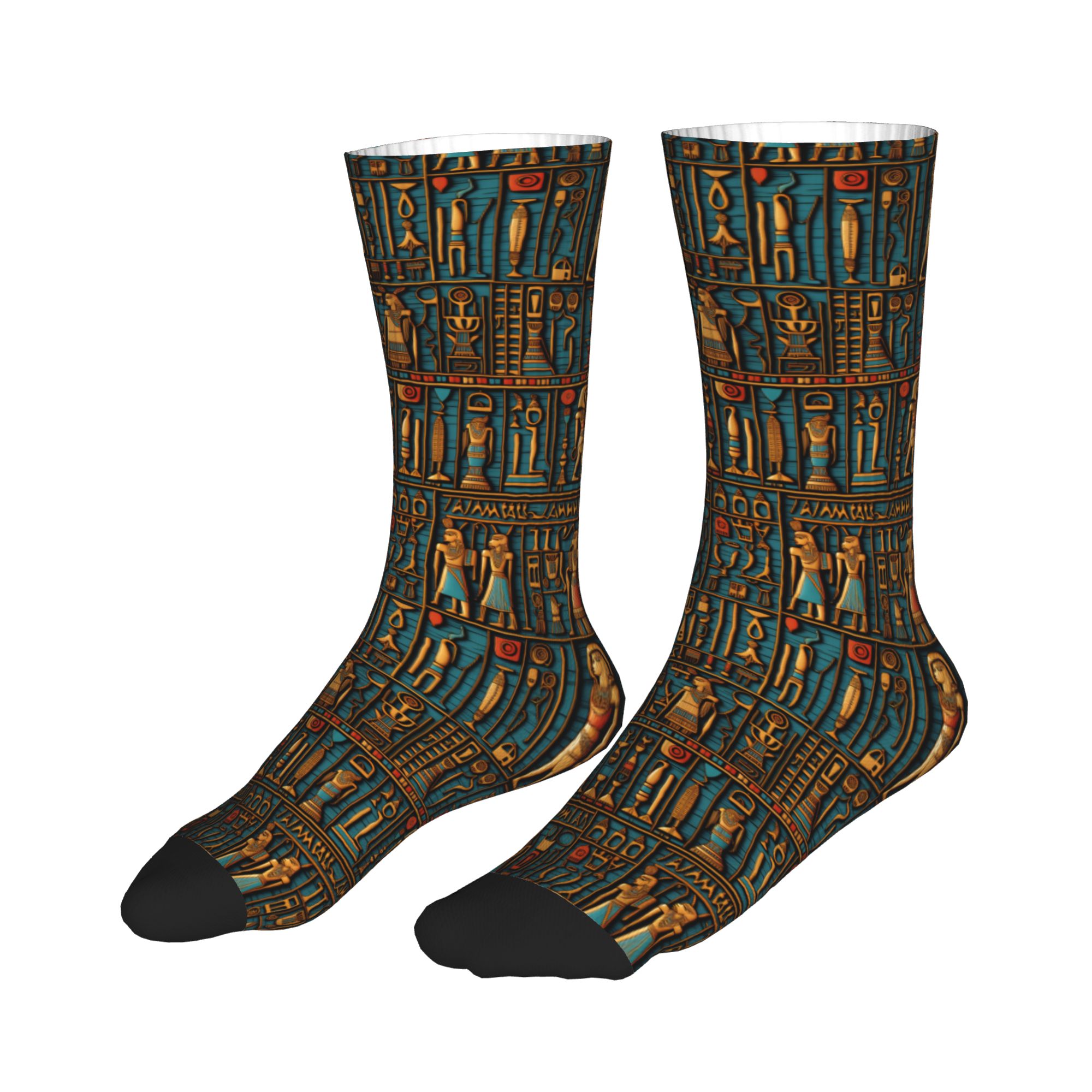 Meias masculinas com hieróglif - Dress Sock Men avaliação e preço