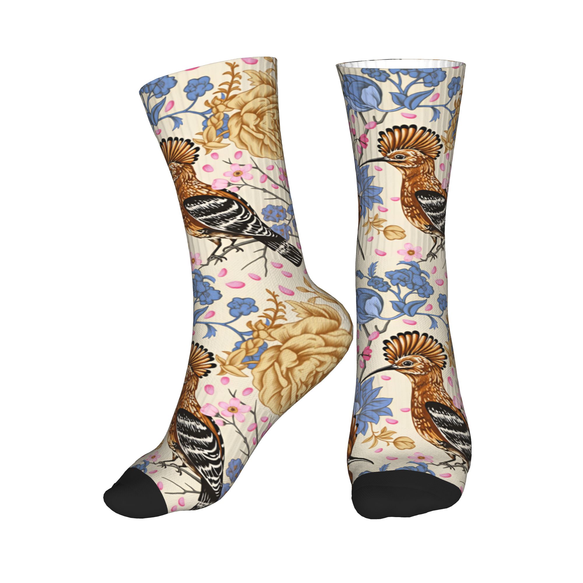 Hoopoe Bird Blue Peony Vintage - Dress Sock Men avaliação e preço